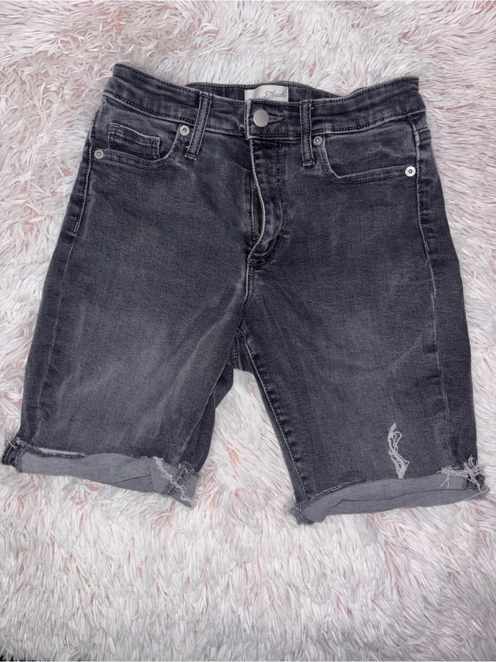 Universal Thread Black Distressed Denim Jean Shorts